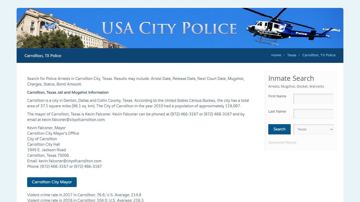 Carrollton, TX Police | Jail Records